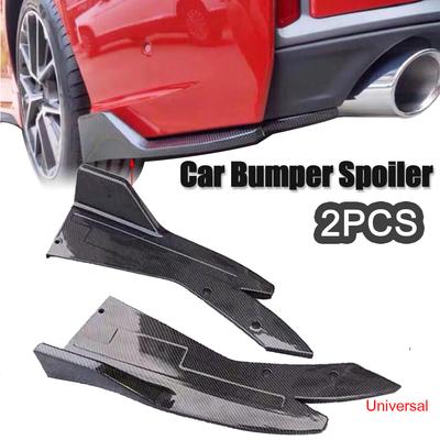 2PCS Car Rear Bumper Lip Winglets Side Skirt Splitters Spoiler Lips Wing Trim Bumper Splitter Auto Decorative Pretective