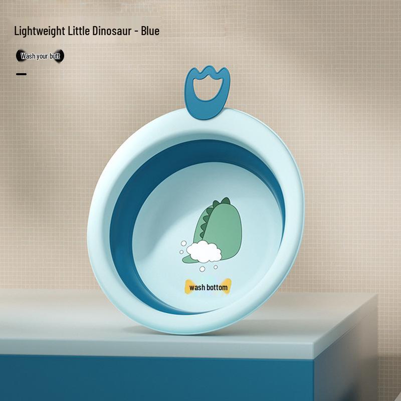 Newborn Portable Foldable Baby Washbasin - Thickened Plastic Infant Basin