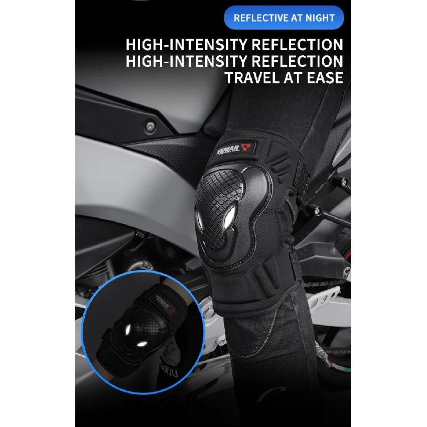 VEMAR Motocross Knee Pads Professional Anti-fall Knee Pads Cache Protection From Harm Breathable Cycling Riding Leg Guard Moto