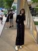 Autumn Wear Suit Simple Bottomed Cotton Top Temperament High Waist and Thin Tooling Skirt