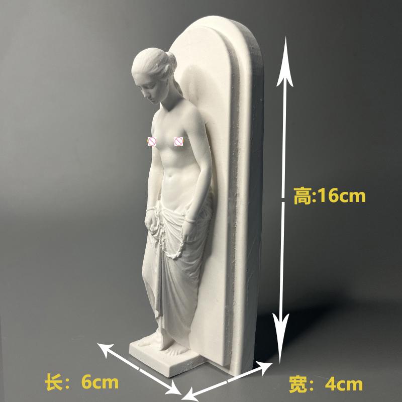 Naked Bust Girl Plaster Sculpture Crafts Tabletop Bookcase Ornaments Abstract White Figure Figurines Home Decor Birthday Gifts