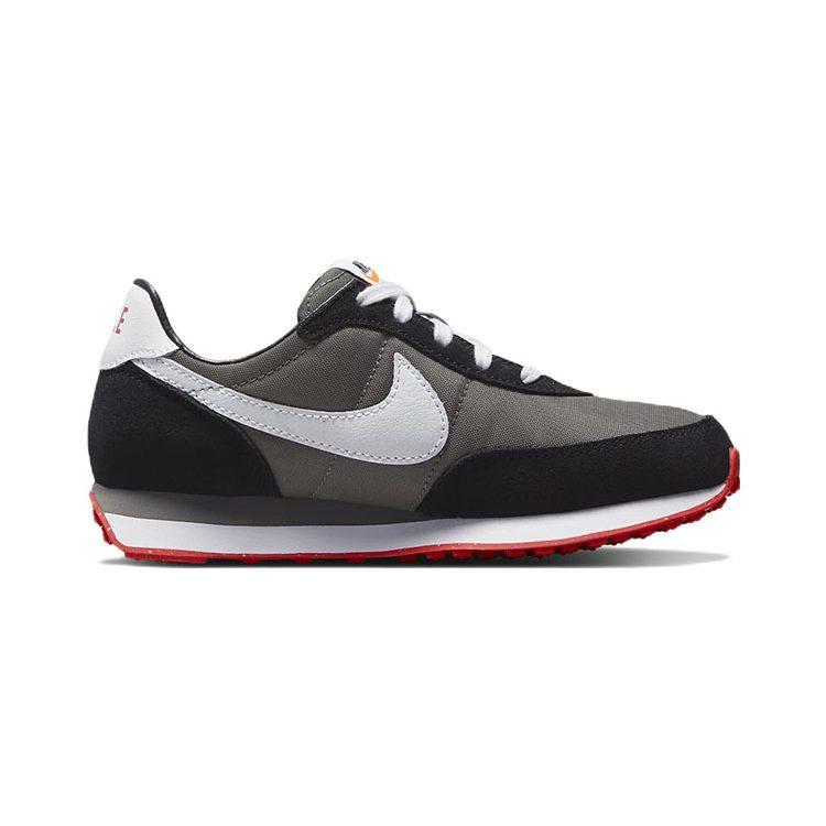 Nike Waffle Trainer 2 Abrasion Resistant Low Top Sports Casual Shoes Black White Children Aged 3 7 Years Old DC6478-005