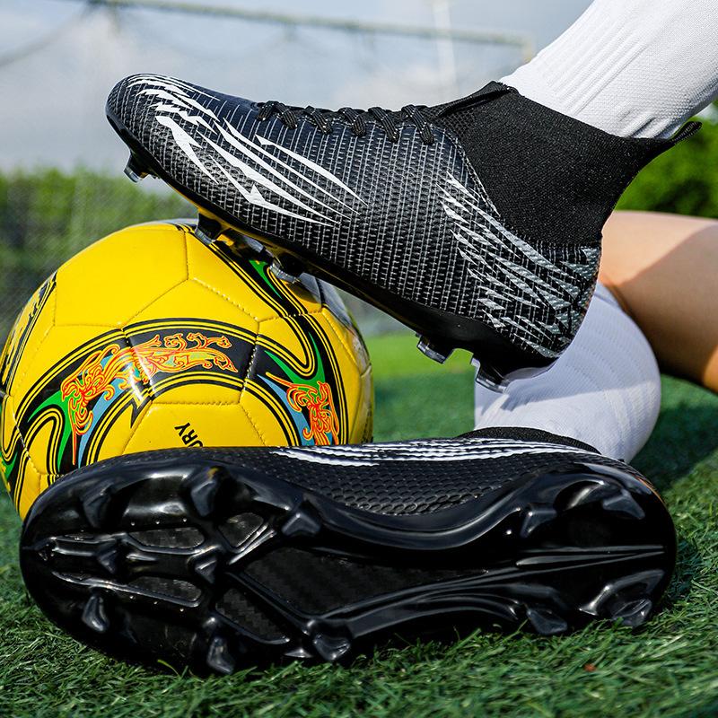 Autumn high-top football shoes competition training sports youth students men and women FG spike football shoes