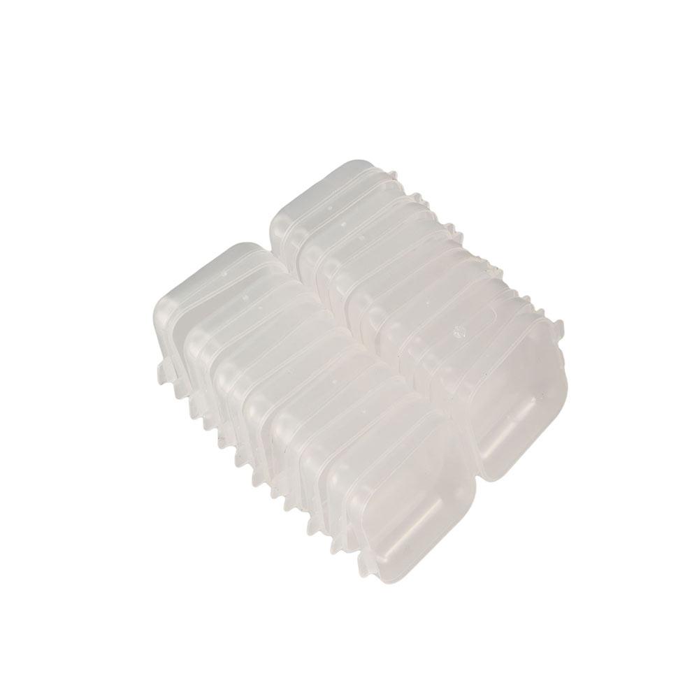 100 Pcs Finishing Jewelry Storage Case Transparent Square Plastic Case  Earring Ring