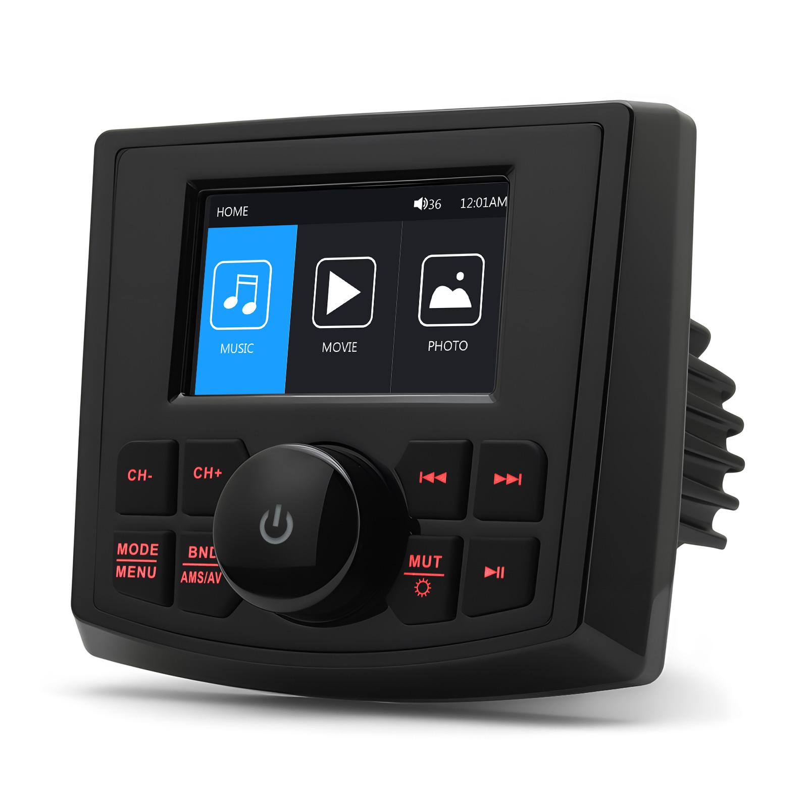 

Marine Stereo Radio MP5 Media Video Display Player Bluetooth-compatible Speaker For Boat Yacht ATV UTV SUV Waterproof Player