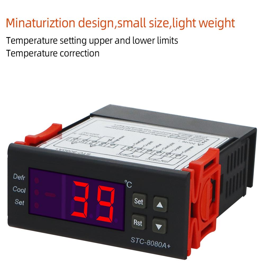 ABWR-STC-8080A+Digital Temperature Controller 220V Regulator Cold Storage Freezer Sensor Hygrometer 40%