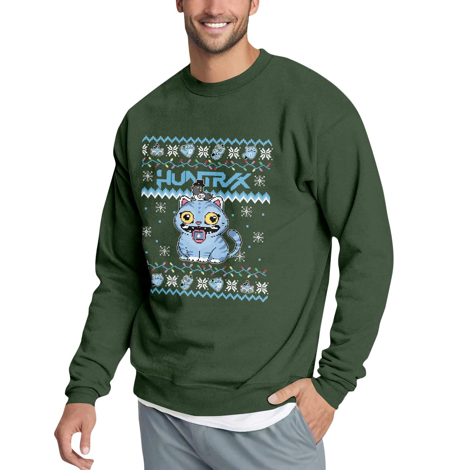

Men s Casual Sweatshirt With Fun Film-Themed Print M