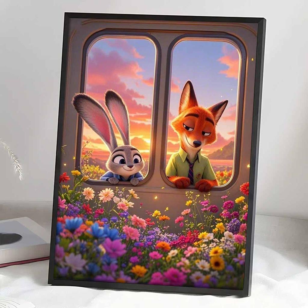 DIY Diamond Painting Flower Train Cross Stitch Kit Mosaic Art Diamond Painting Full Circle Diamond Home Decoration