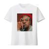 Vintage Streetwear Hip Hop Rapper Realistic Portrait Print Casual T Shirt vintage Washed Slightly graphic fashion Stretched