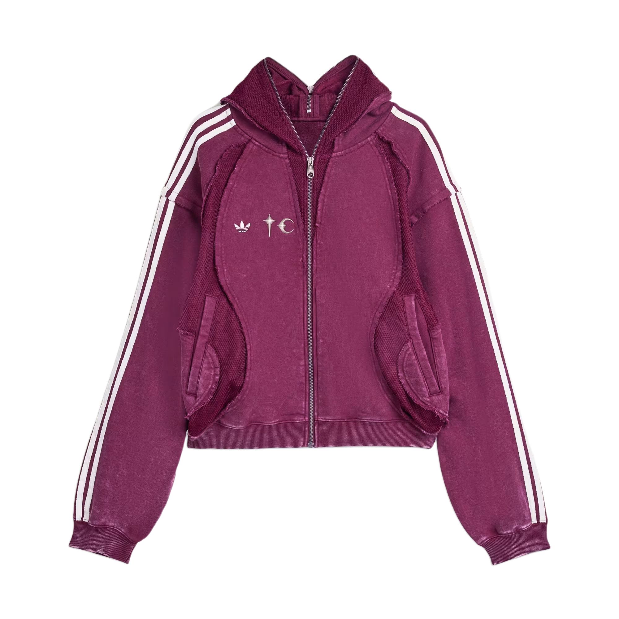 

Adidas Originals X Thug Club Teamgeist Толстовка с капюшоном на молнии в полоску Мужская толстовка KC2210 2XL