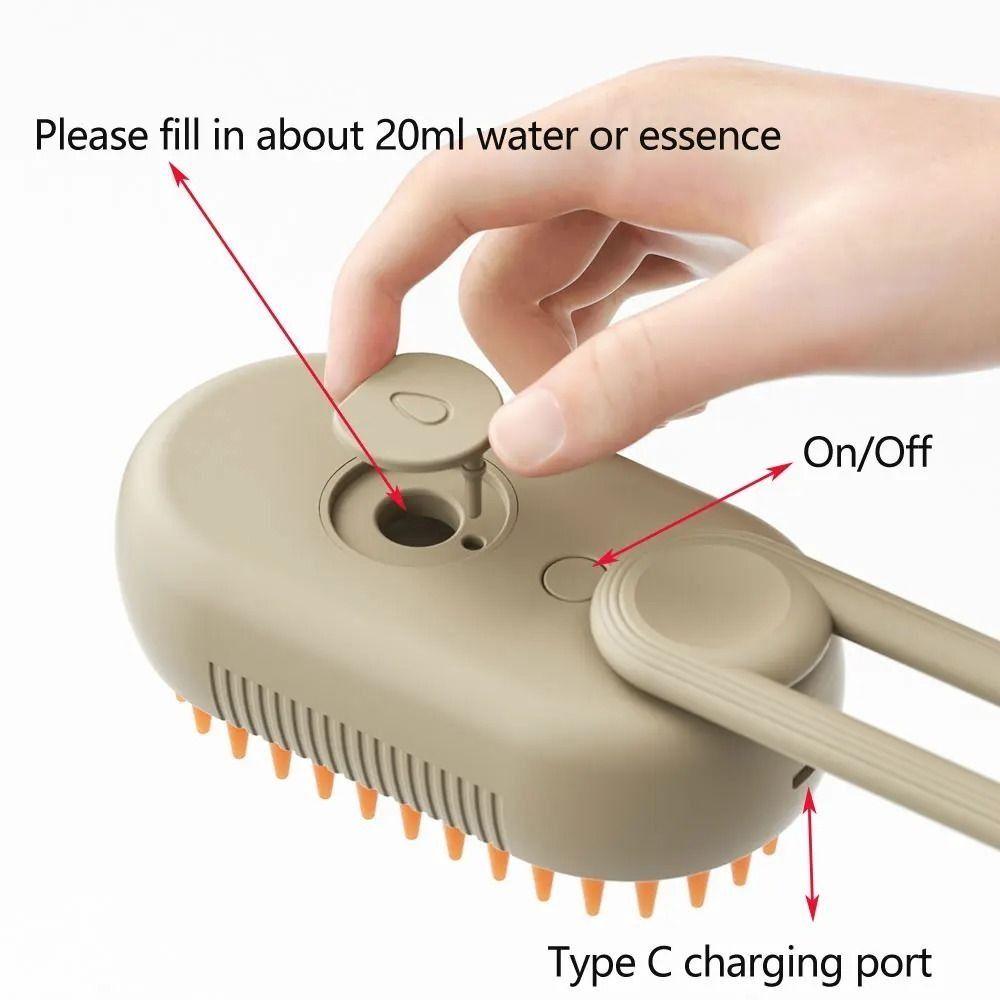 Quiet Cat Dog Steamy Brush 3 in 1 Dog Electric Sprayer Brush Pet Sprays Massage Comb  Kitten