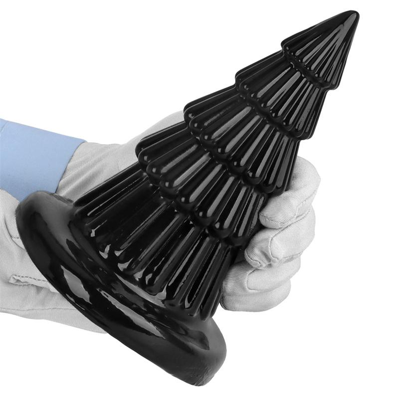 Black Christmas Tree Soft Super Large Anal Plug Suction Cup Anal Sex Products Extra Large Thick Fisting Toy