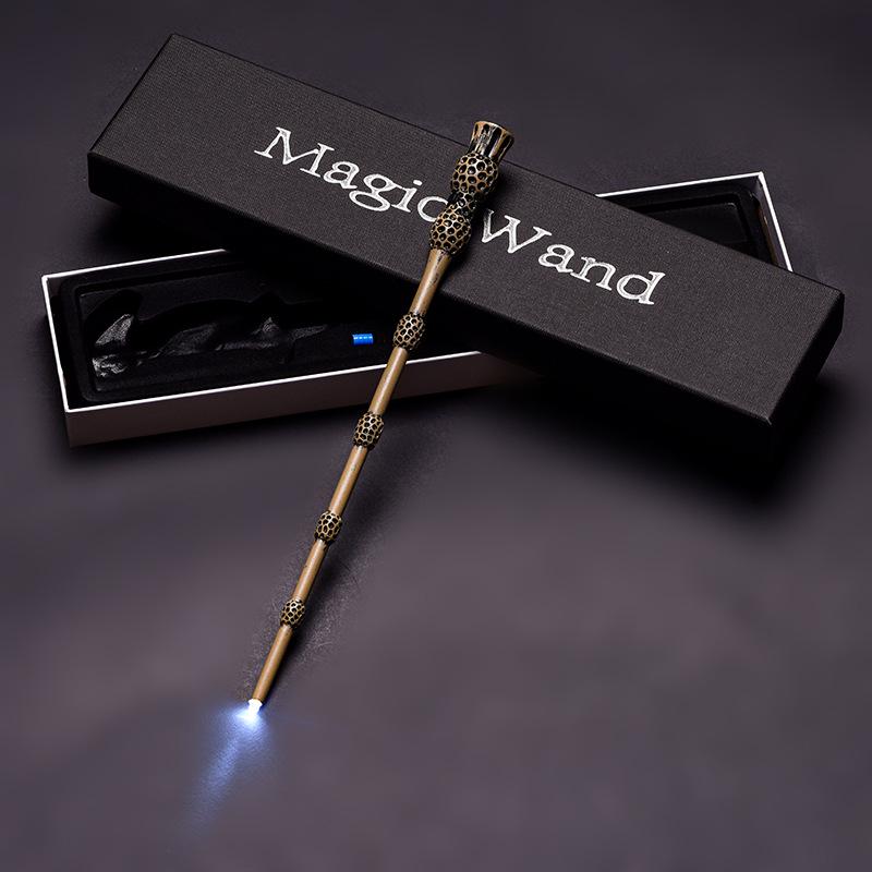 Harry Potter Magic LED Wand Set: Dumbledore & Hermione's Luminous Wands - Perfect Halloween Toy