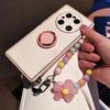 Phone Anti-Lost Lanyard Key Short Wrist Pendant Colorful Macaron Round Bead Pendant Women'S Hand-Held Chain Mobile Phone Lanyard