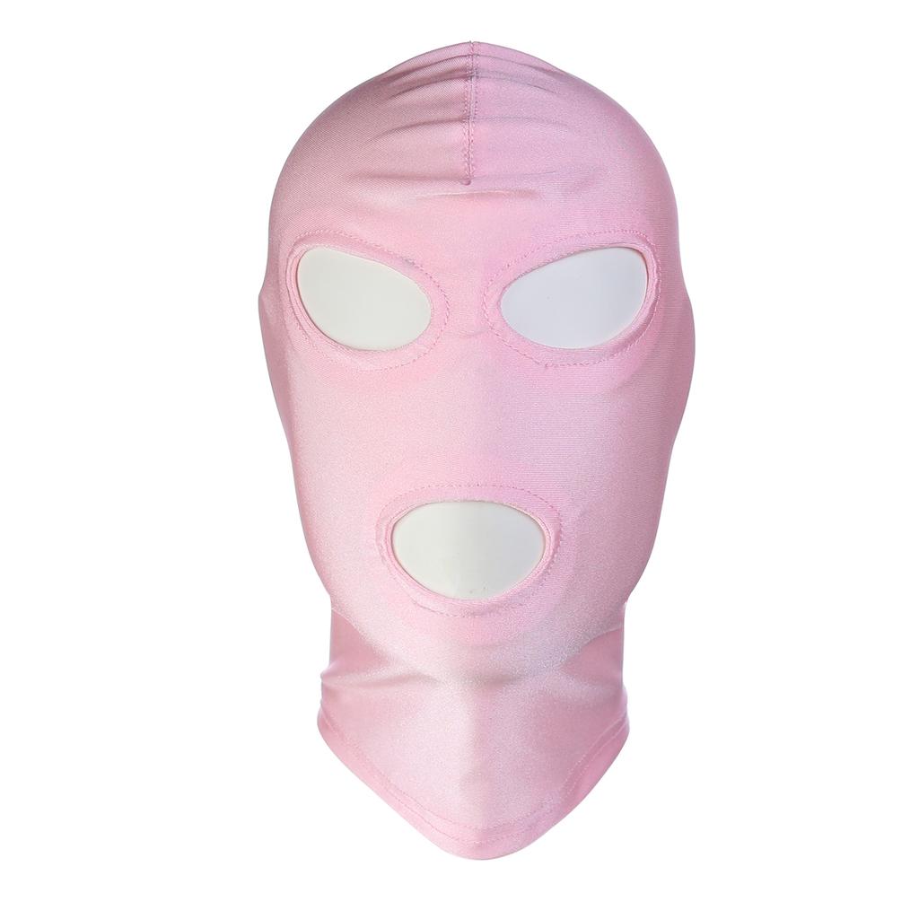Pink Fetish Harness Head Hood Slave Game Open Eyes Mouth Face Mask Erotic Sex Toys Role Play for Couples Master Gay Adult