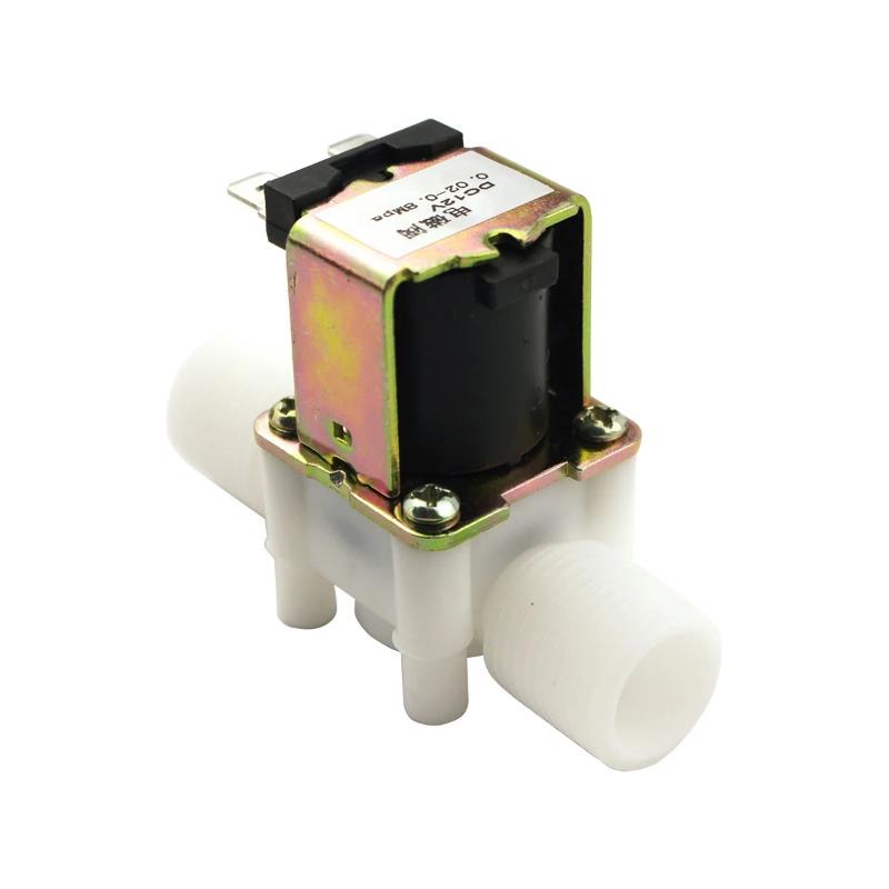 שסתום סולנואיד עם הברגה זכר 1/2 אינץ', 220V AC / 12V DC, שסתום בקרה מגנטי למים, מתג בקר לחץ פנאומטי, מפצל, סגור בדרך כלל