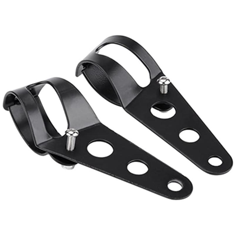 1 pár Univerzální držáky světlometů motocyklu Svorka Ucho vidlice Chopper Držák světlometu 28mm-43mm Nastavitelný Držák motorové vidlice