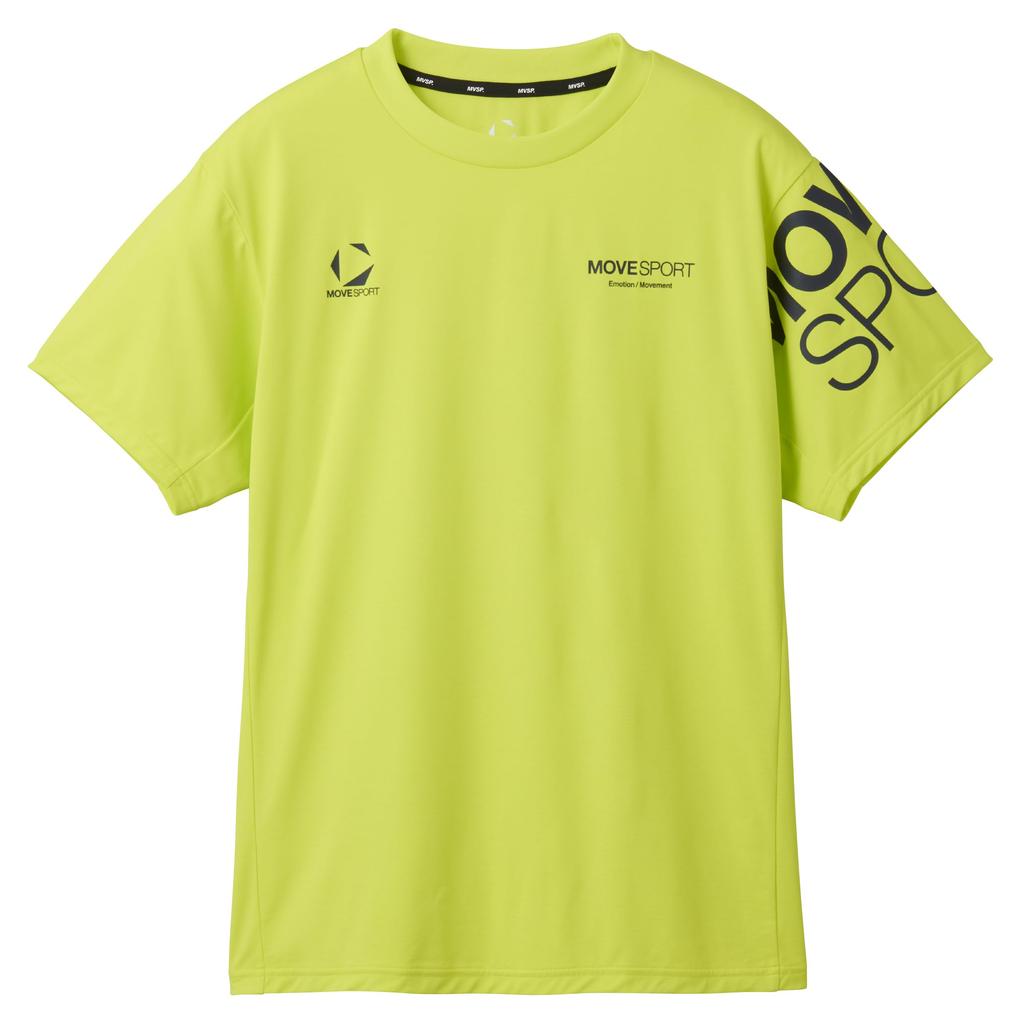 Move Sports Coolist by Move Round Short YL00 T-Shirt Descente, Sport, Sweat-Wicking, Quick-Drying, Heat-Dissipating, Cooling, Neck, Sleeve, Men's,