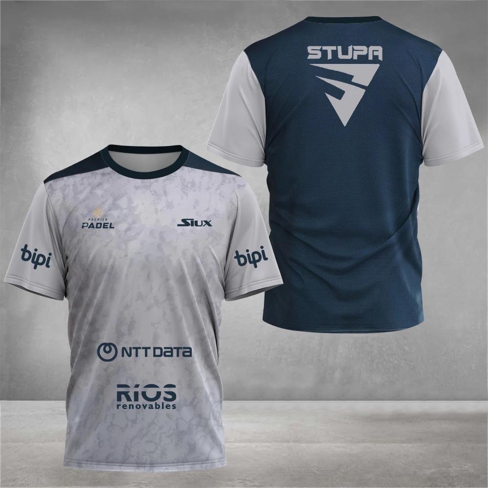 ETST 005 PADEL Kleding Zomer Sneldrogend Korte Mouw Street Ademend Heren Top Padel Sport T-shirt Ademend Korte Mouw Fitness Serie XL