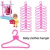 Premium Plastic Clothes Hanger 30cm Height Stylish Pink Bow Pack Of 10