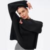 Winter Round Neck Pullover Loose Solid Color Long Sleeved Sweater For Women