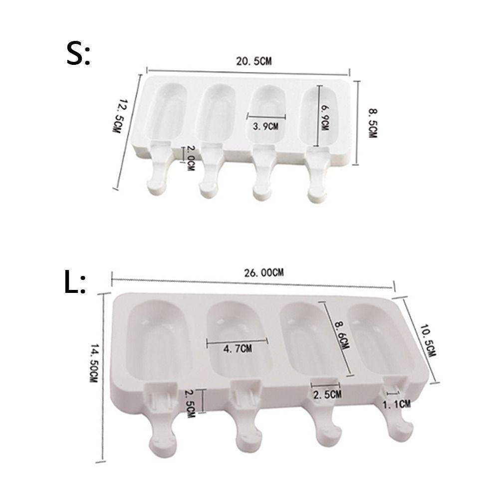 4 Cell Popsicle Mold Oval Cake Pop Mold Maker DIY Ice Cream Mold Summer