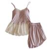 Modal Women's Summer Camisole Pajama Set with Chest Pads - French-Inspired, Sexy, Lightweight Homewear