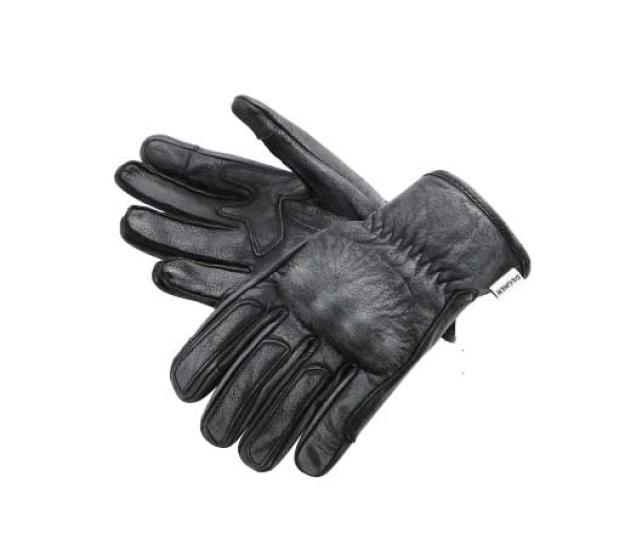 DEGNER Wax Leather Touring Gloves TG-74 (Black, XL)