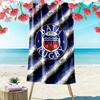 Bath Rugby Print Beach Towel, Large Soft Quick Dry Towel for Beach Camping Swimming