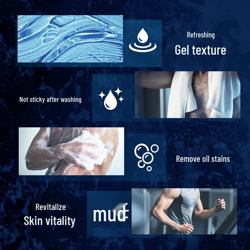 Clear Men's Cooling Oil Control Long-Lasting Fragrance Shower Gel