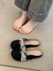 Gentle ballet slippers new retro temperament elegant suede shallow mouth Mary Jane shoes