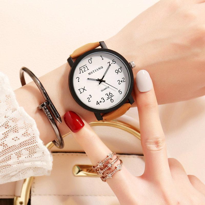 Personality Creative Math Watch Male And Female Student Couple Style Vintage Harajuku Fashion Casual Watch Girl