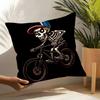 Funny skull motorcycle pattern  Pillow Case Linen Cushion Covers For Decorative Sofa Home Pillows Case Car Chair Pillows Cases