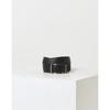Daks Black Buckle Dd Logo Embossed Cowhide Belt 3.3cm Dbbe3e045