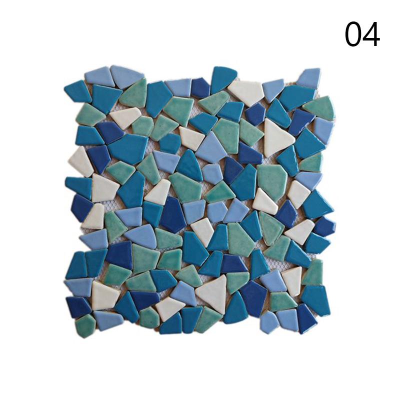 30x30cm Barevné Keramické Štěrkové Mozaikové Dlaždice Horký Pramen Bazén Rybičky Bazénové Fragmenty Toaleta Protiskluzová Dlaždicová Deska Podlaha Stěna Dekorace DIY