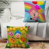 Urocza Poszewka na Poduszkę Plim Plim Krótki Plusz Sofa Dekoracyjna Prezent Dom Dwustronny Nadruk Poduszka