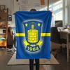 Brøndby IF  Print Flannel Blanket, High quality Comfortable for All Seasons, Home Decor, Warmth and Comfort