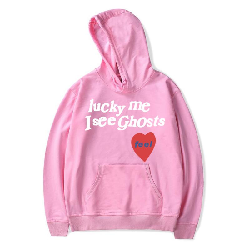 

Толстовки с капюшоном Мужчины Женщины Уличная одежда Толстовка с капюшоном Повезло мне Я вижу призраков Пуловеры Весна Осень Унисекс Хип-хоп Толстовки Харадзюку