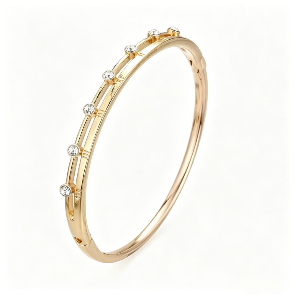Alloy Bracelets Woman Bangle Zircon for Woman Golden Love Crystal Wedding Feminina Luxury Jewellery Gifts