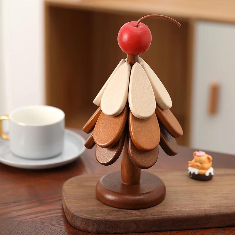 Creative Apple Christmas Tree Heat Insulation Coaster