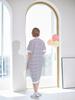 I Holic Cashmere Striped Maxi Round Dress