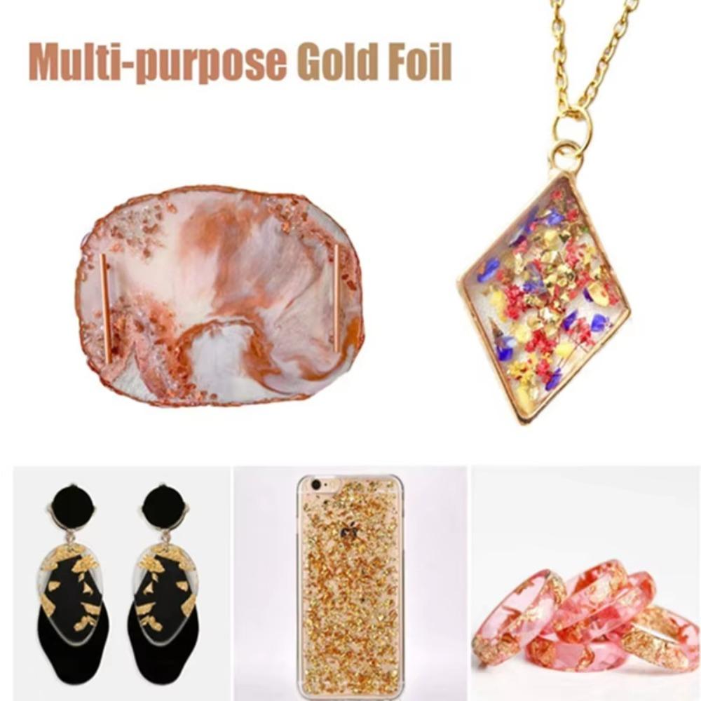 DIY Metallic Foil Flakes Irregular Manicure Decoration Tools Gifts Nail Art Gold Leaf