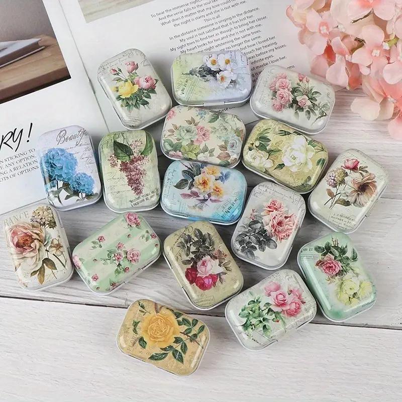 1/10pcs Christmas Mini Metal Storage Box With Lid Tin Trinket Jewelry Coin Box Candy Container Jewelry Organizer Storage Box