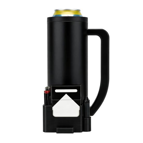 Tactical Double Can Cooler with Insulated Beverage Holder Bottle Opener 12oz for Beer Soda Portable Outdoor A чёрный