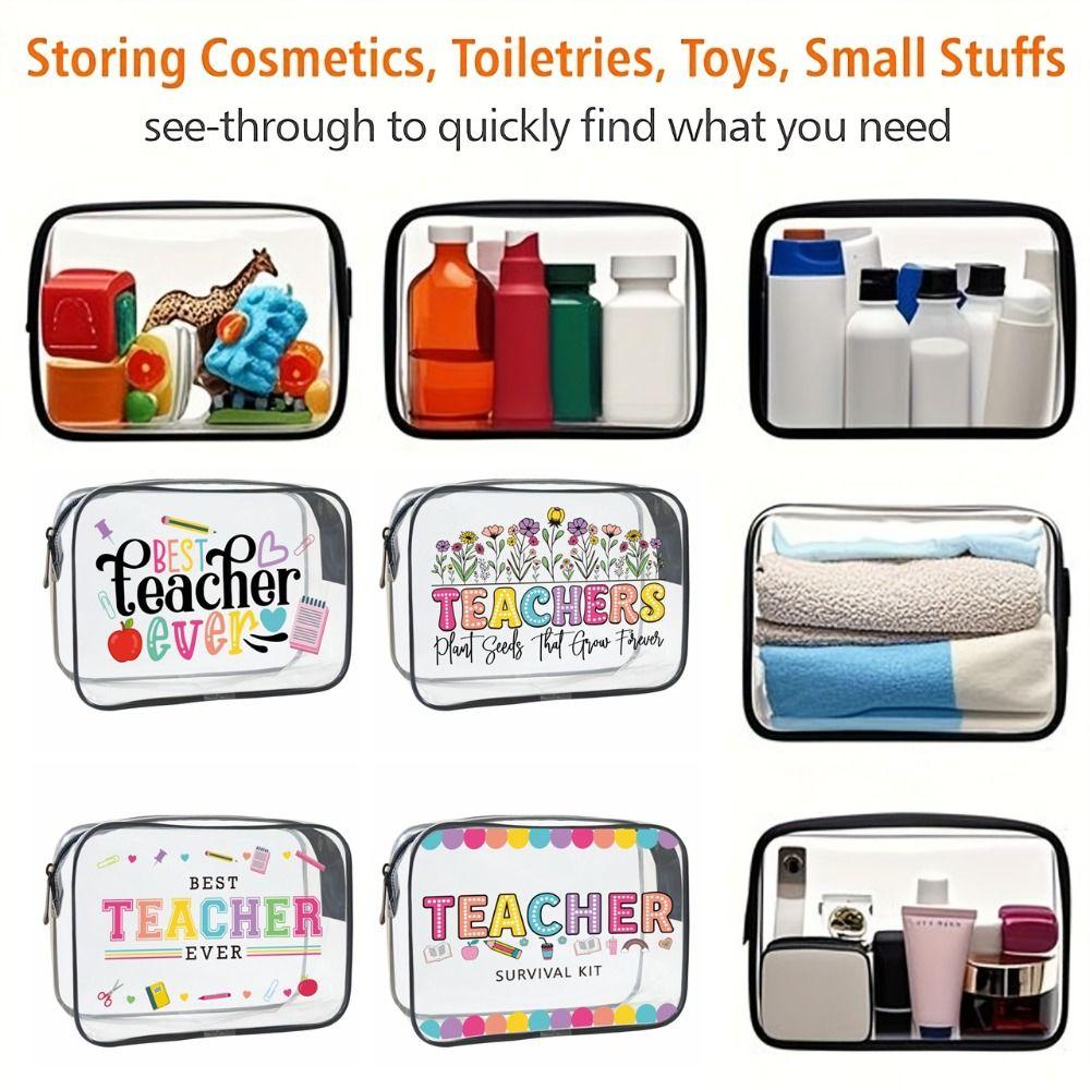 New Transparent Cosmetic Bag Storage Large Capacity Travel Organizer PVC Waterproof Toiletry Pouch Women