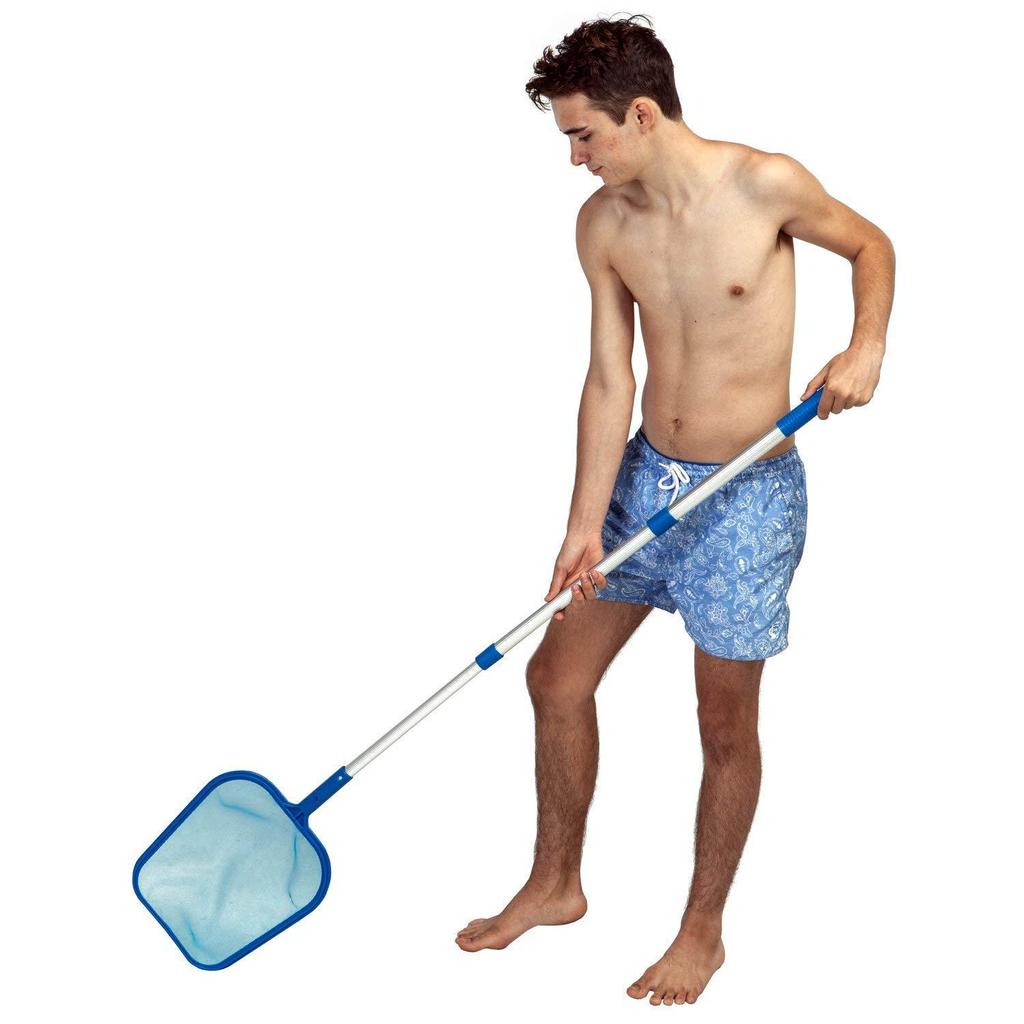 3-Section Extendable Aluminum Pool Skimmer Net for Baby Pools and Shallow Water