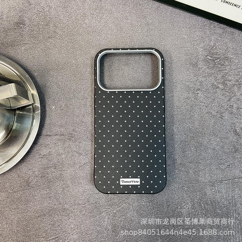 Full Screen Polka Dots Suitable for iPhone17promax Mobile Phone Case Apple 16 All-inclusive 15 Anti-drop 13 Leather Pattern Protective Case