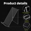 2Pcs Clear Acrylic Book Display Stand Decorative Plate Stand Bookstand for Displaying Book Picture Frame Album Artwork