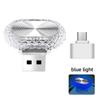 1/2/4pcs Car Interior Light LED Ambient Light Mini USB Decoration Light Environment Light RGB Color Car Accessories With Type-C