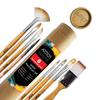 Paint Brush Set - Handmade Professional Artist Painting Brush Set for Acrylic, Watercolor, & Gouache Painting with Brush Holder